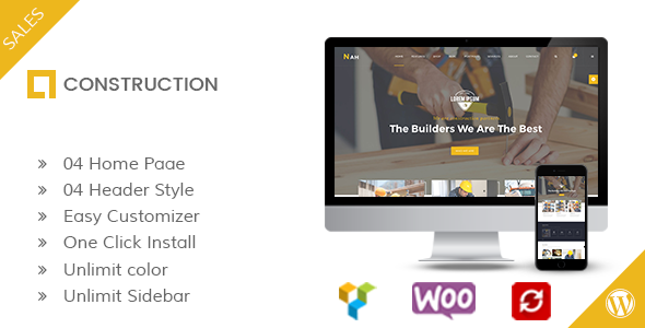 Nah Construction Preview Wordpress Theme - Rating, Reviews, Preview, Demo & Download