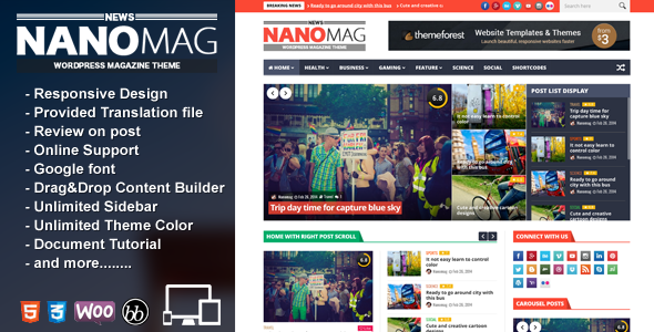 NanoMag Preview Wordpress Theme - Rating, Reviews, Preview, Demo & Download