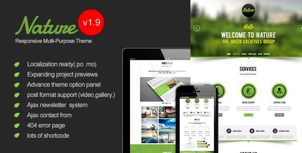 Nature Preview Wordpress Theme - Rating, Reviews, Preview, Demo & Download