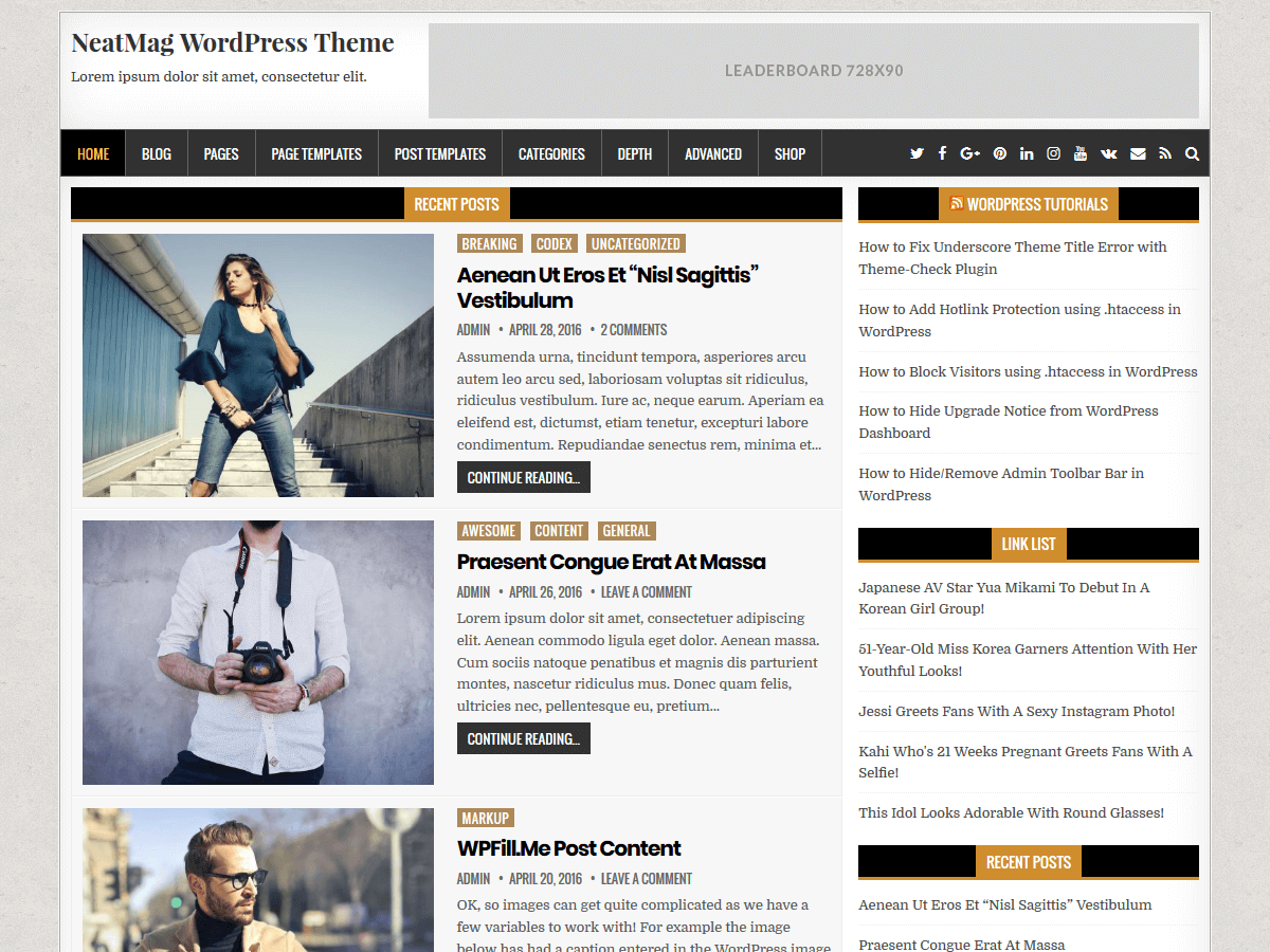 NeatMag Preview Wordpress Theme - Rating, Reviews, Preview, Demo & Download