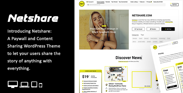 Netshare Preview Wordpress Theme - Rating, Reviews, Preview, Demo & Download