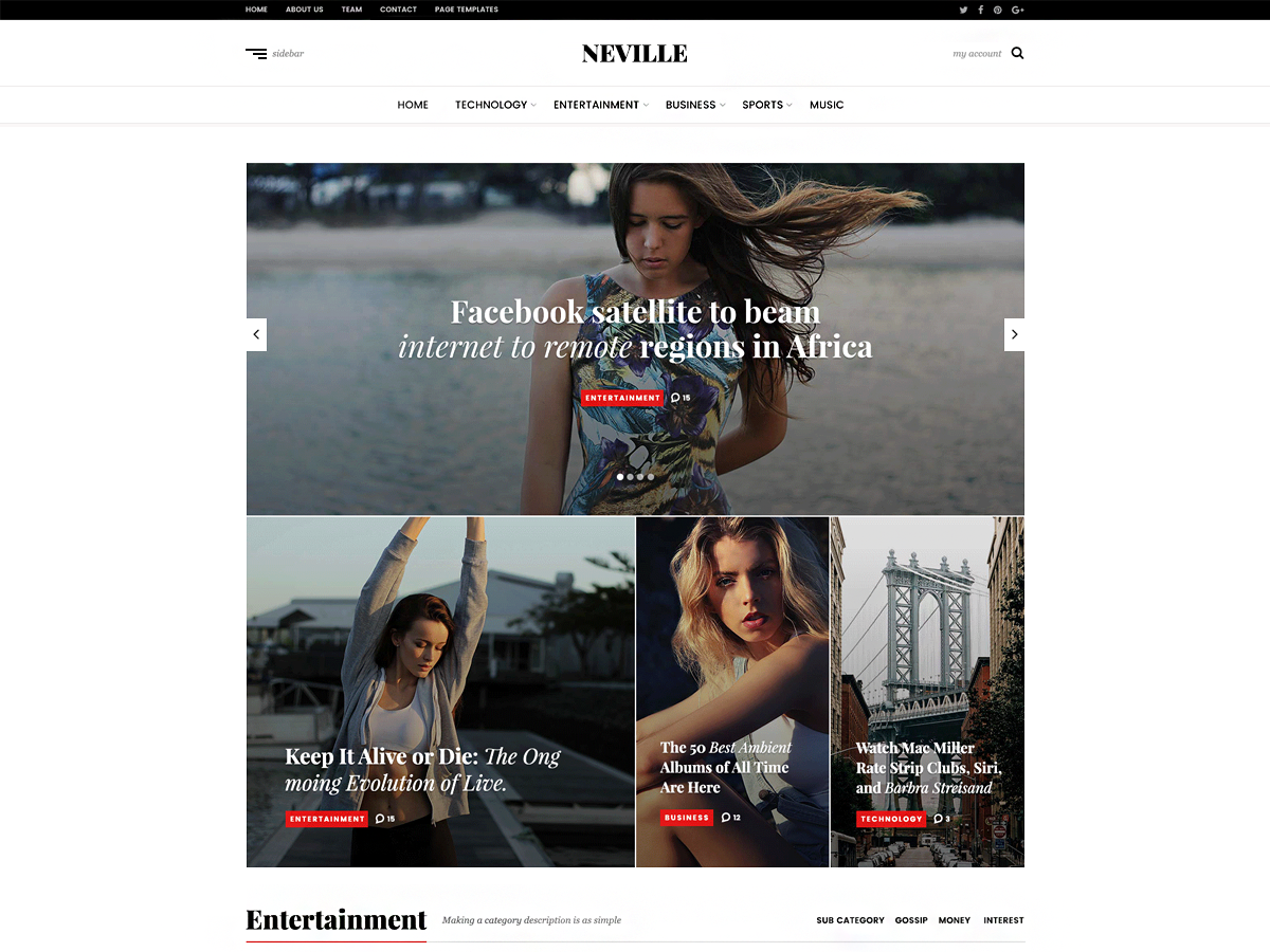 Neville Preview Wordpress Theme - Rating, Reviews, Preview, Demo & Download
