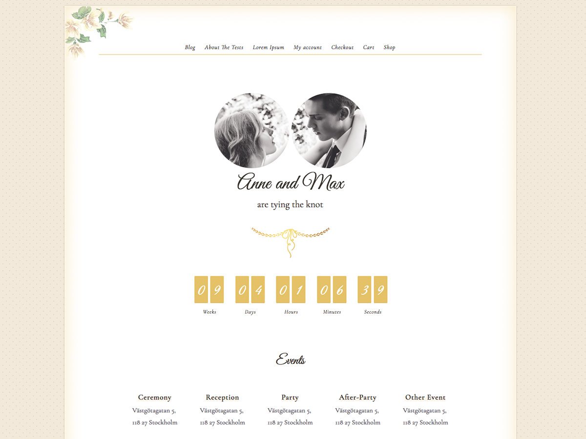 Newlyweds Preview Wordpress Theme - Rating, Reviews, Preview, Demo & Download