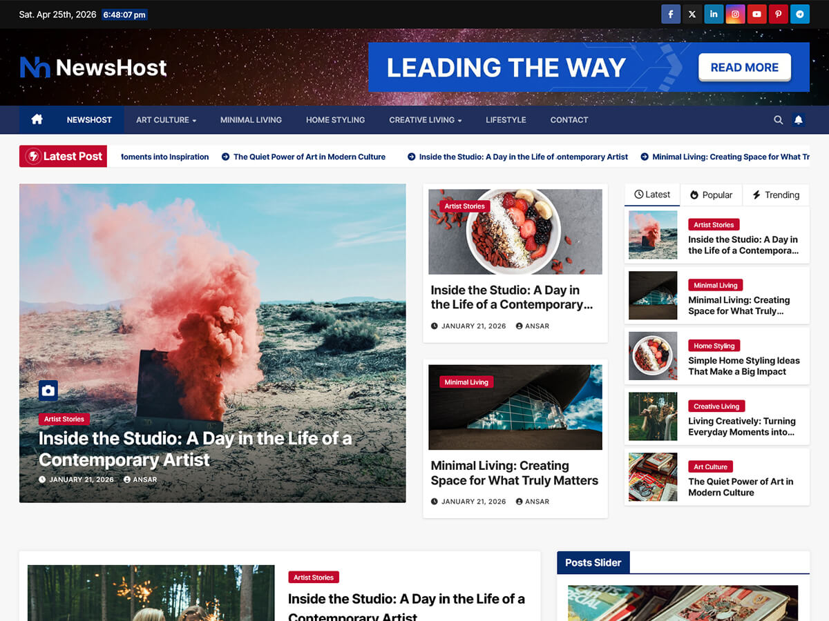 News Host Preview Wordpress Theme - Rating, Reviews, Preview, Demo & Download
