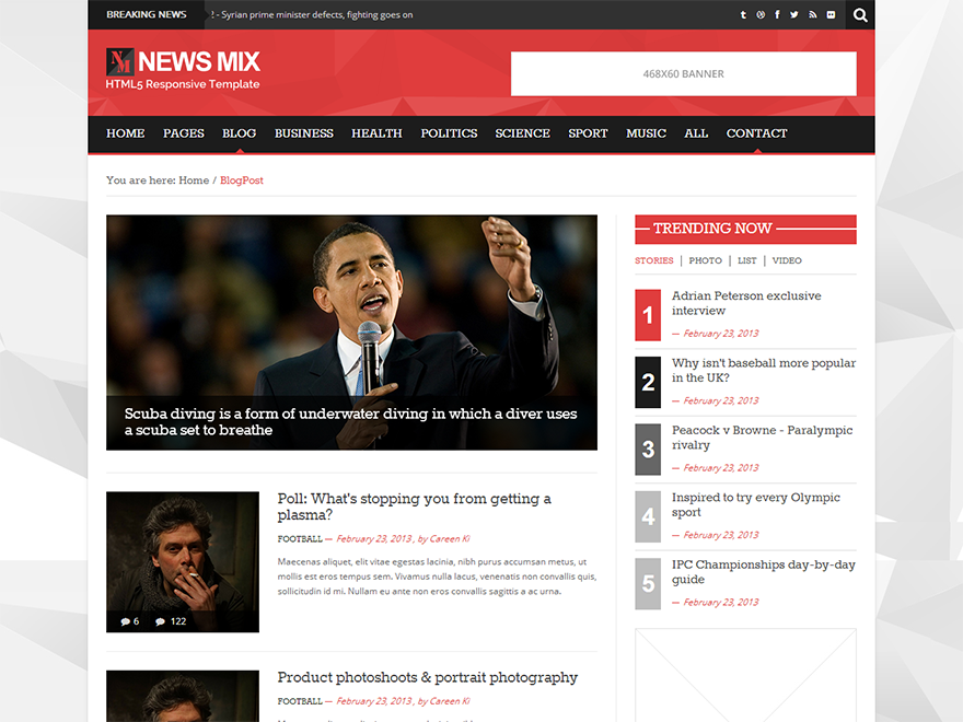 News Mix Preview Wordpress Theme - Rating, Reviews, Preview, Demo & Download