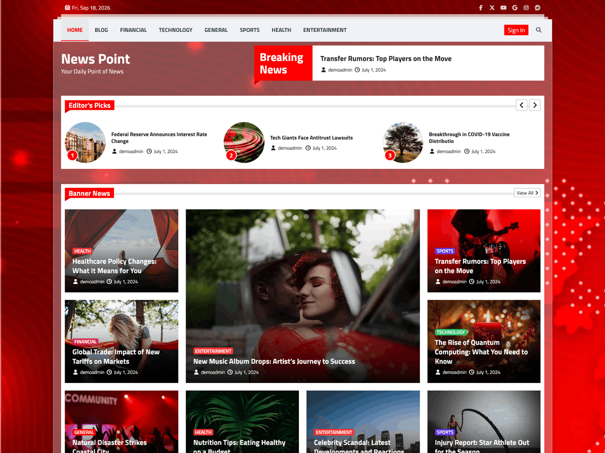News Point Preview Wordpress Theme - Rating, Reviews, Preview, Demo & Download