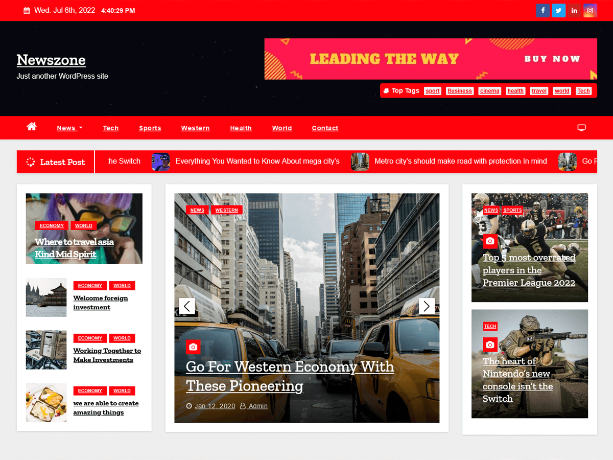 News Zone Preview Wordpress Theme - Rating, Reviews, Preview, Demo & Download