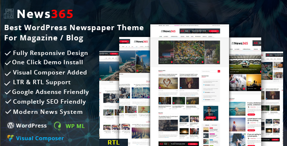 News365 Preview Wordpress Theme - Rating, Reviews, Preview, Demo & Download