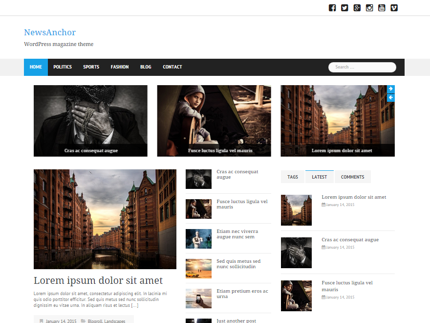 NewsAnchor Preview Wordpress Theme - Rating, Reviews, Preview, Demo & Download