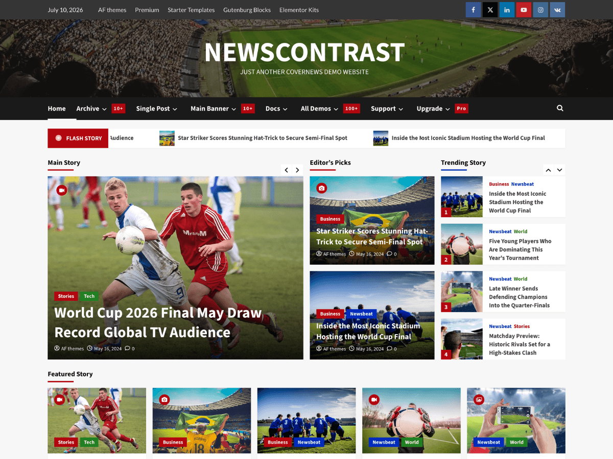 NewsContrast Preview Wordpress Theme - Rating, Reviews, Preview, Demo & Download