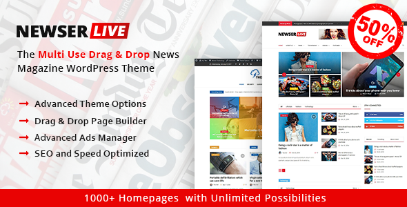 Newser Preview Wordpress Theme - Rating, Reviews, Preview, Demo & Download