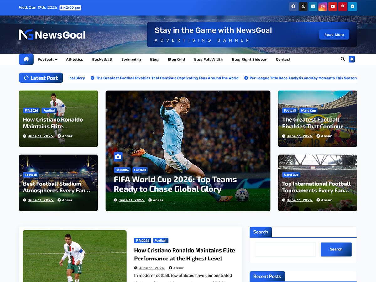 NewsGoal Preview Wordpress Theme - Rating, Reviews, Preview, Demo & Download