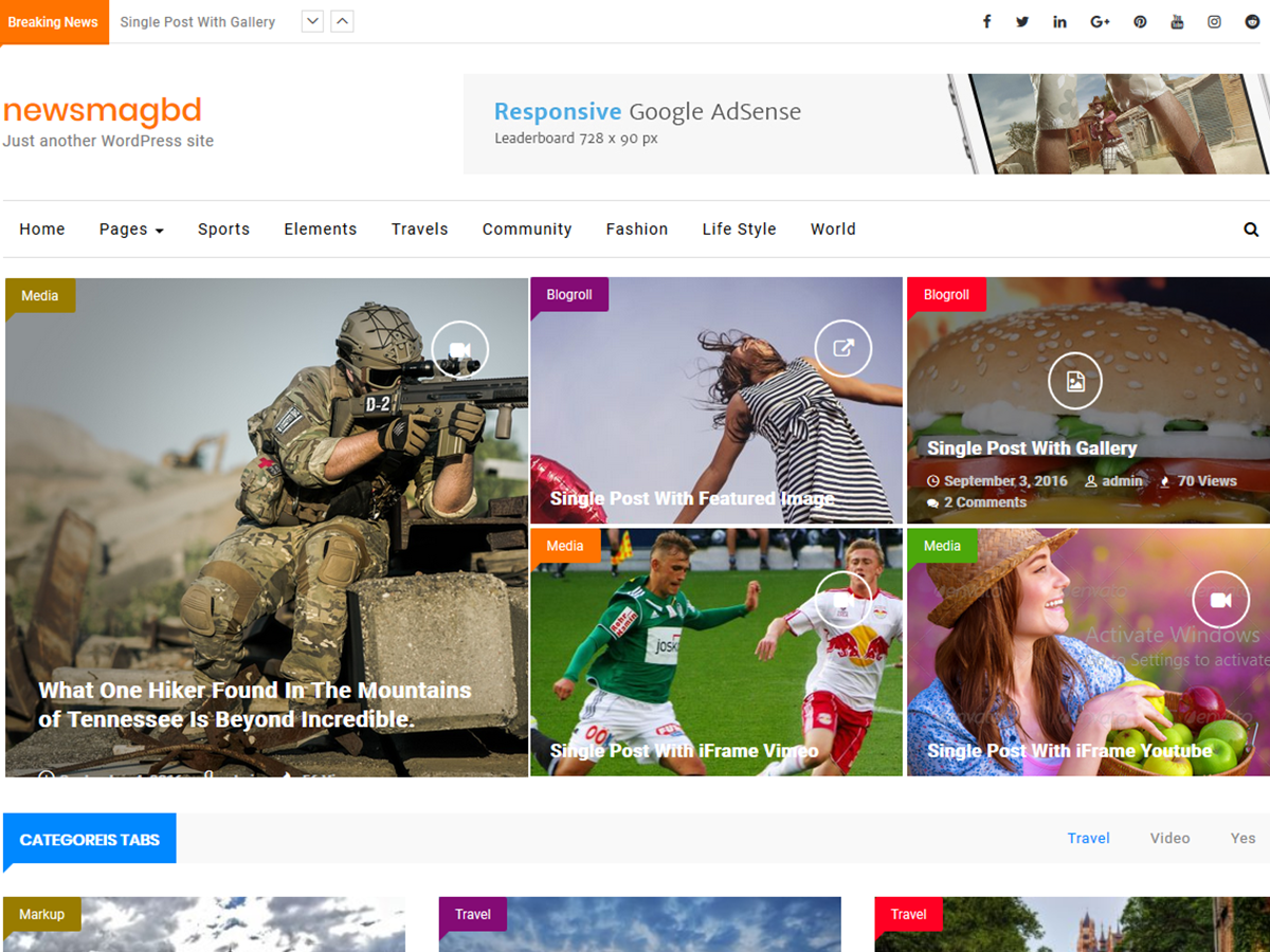 NewsMagbd Preview Wordpress Theme - Rating, Reviews, Preview, Demo & Download