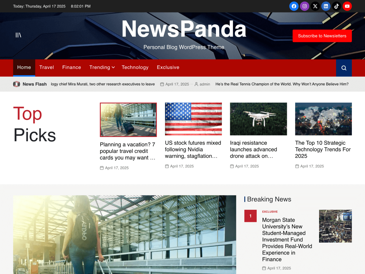 NewsPanda Preview Wordpress Theme - Rating, Reviews, Preview, Demo & Download