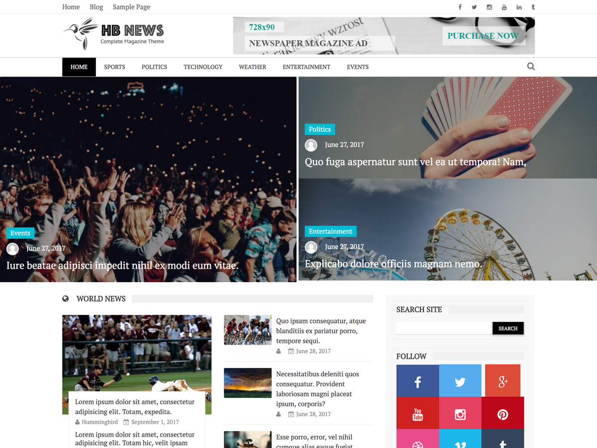 Newspaper Magazine Preview Wordpress Theme - Rating, Reviews, Preview, Demo & Download