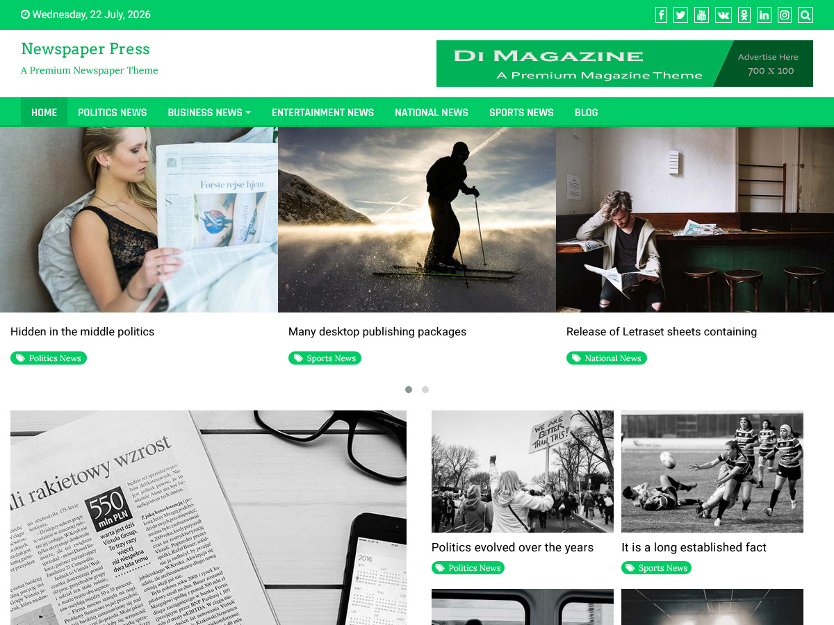 Newspaper Press Preview Wordpress Theme - Rating, Reviews, Preview, Demo & Download