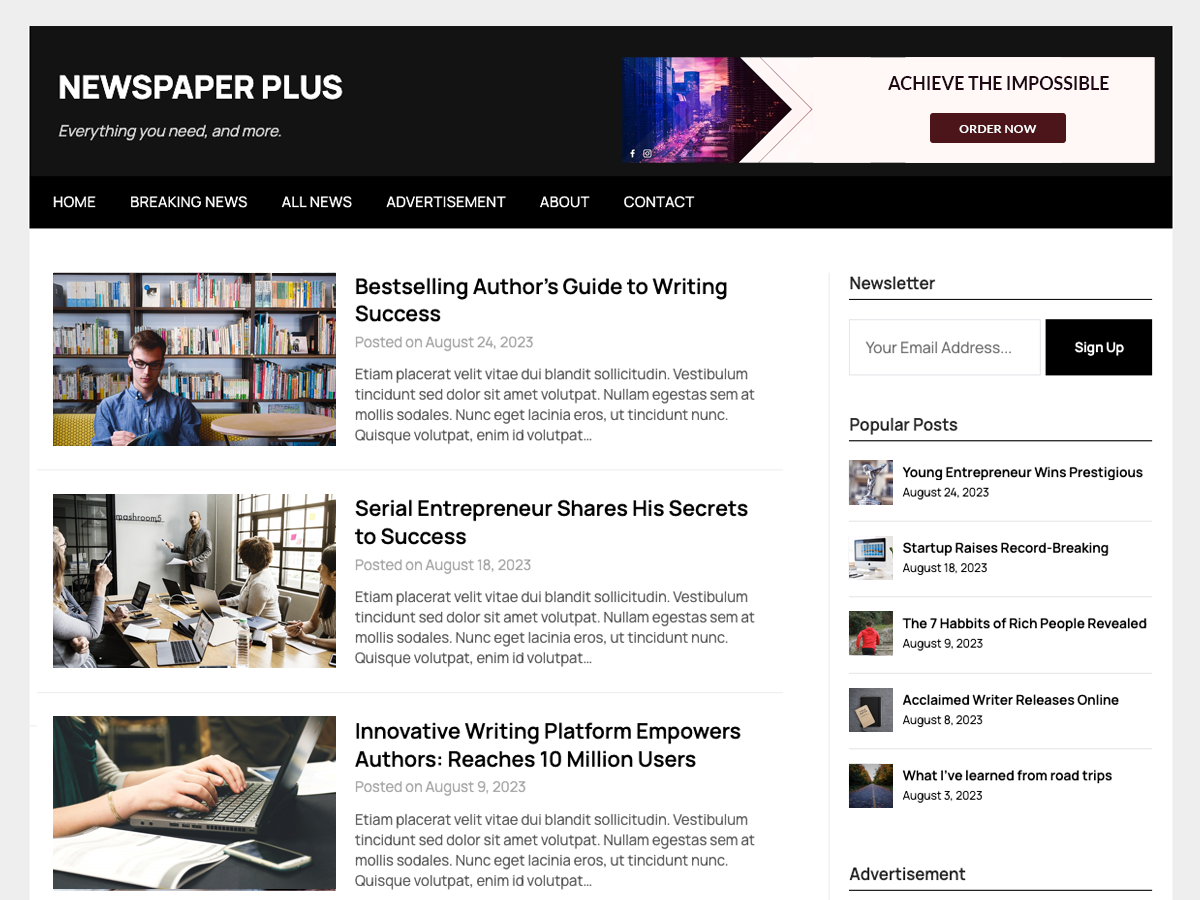 Newspaperly Plus Preview Wordpress Theme - Rating, Reviews, Preview, Demo & Download