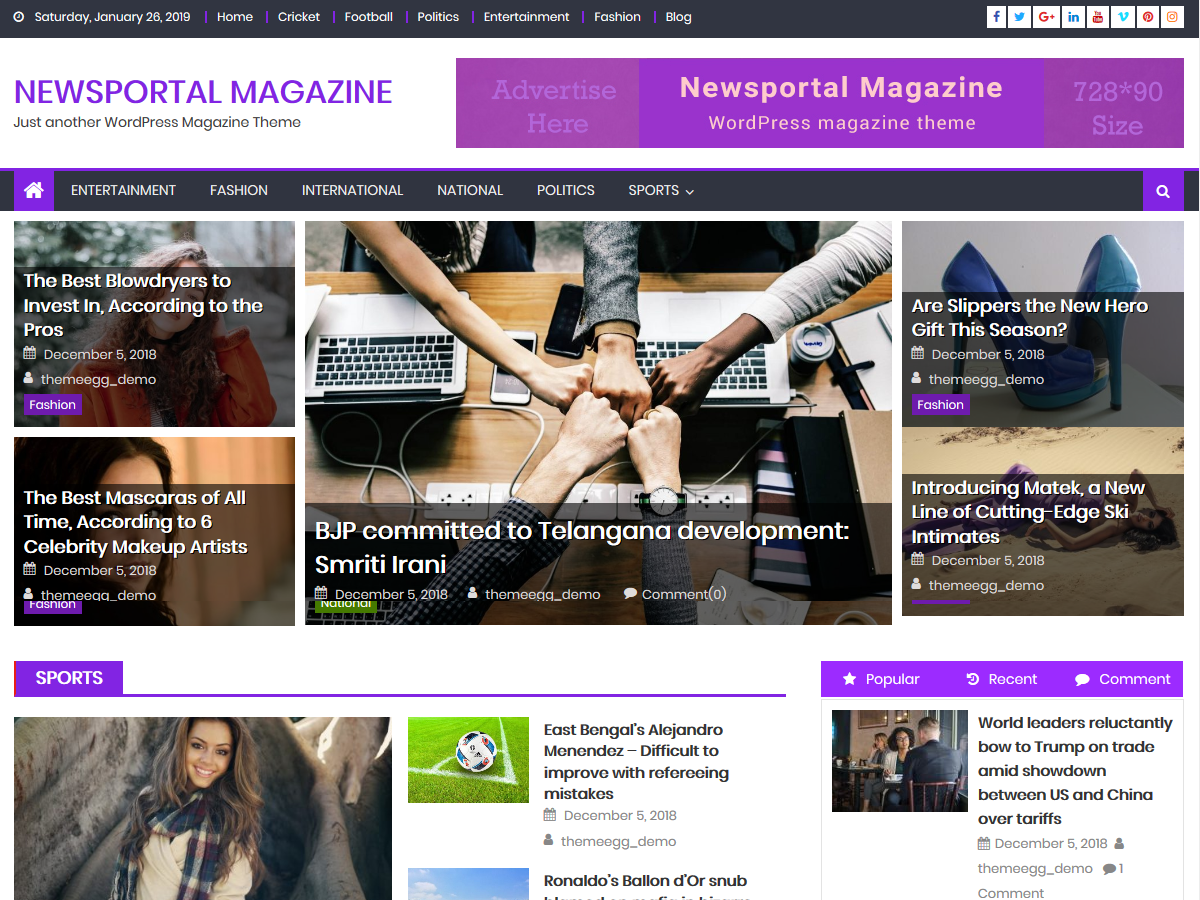 Newsportal Magazine Preview Wordpress Theme - Rating, Reviews, Preview, Demo & Download