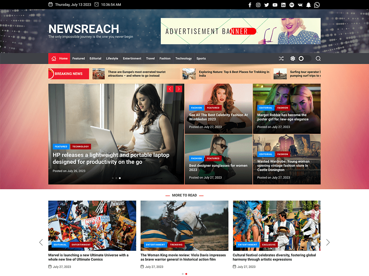 NewsReach Preview Wordpress Theme - Rating, Reviews, Preview, Demo & Download