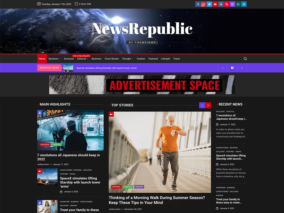 NewsRepublic Preview Wordpress Theme - Rating, Reviews, Preview, Demo & Download