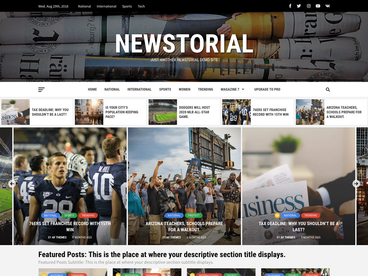 Newstorial Preview Wordpress Theme - Rating, Reviews, Preview, Demo & Download