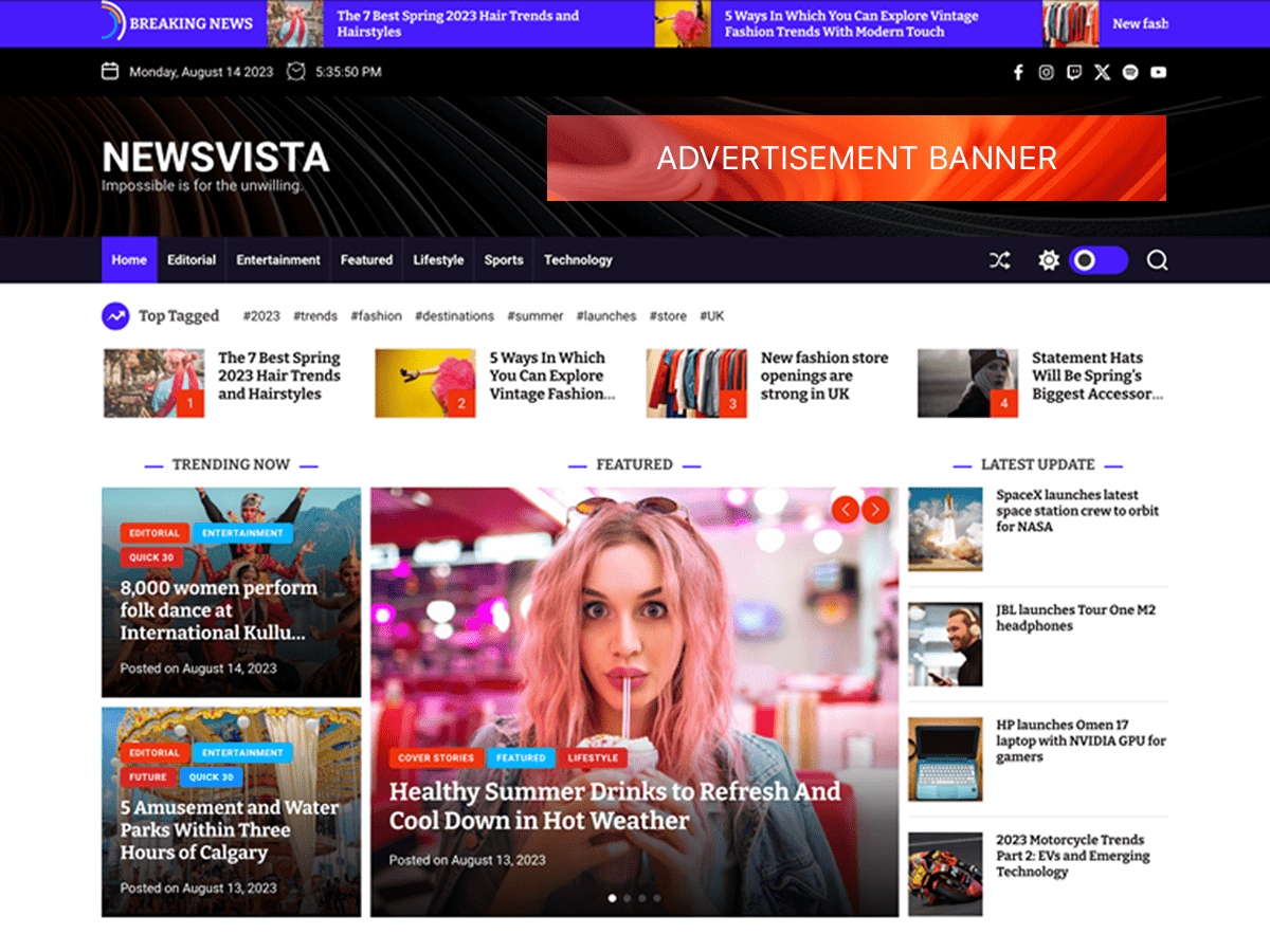 NewsVista Preview Wordpress Theme - Rating, Reviews, Preview, Demo & Download
