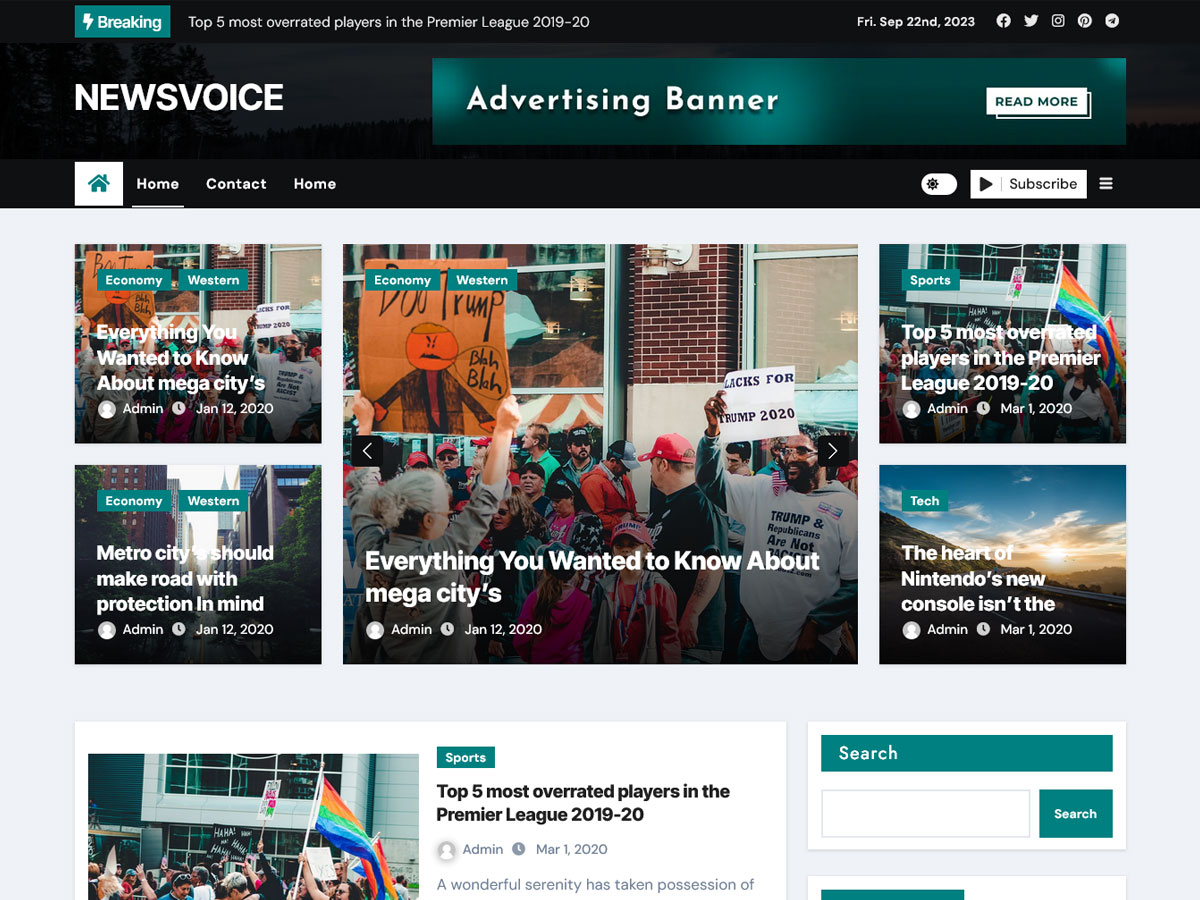 Newsvoice Preview Wordpress Theme - Rating, Reviews, Preview, Demo & Download
