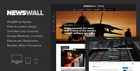 NewsWall Preview Wordpress Theme - Rating, Reviews, Preview, Demo & Download