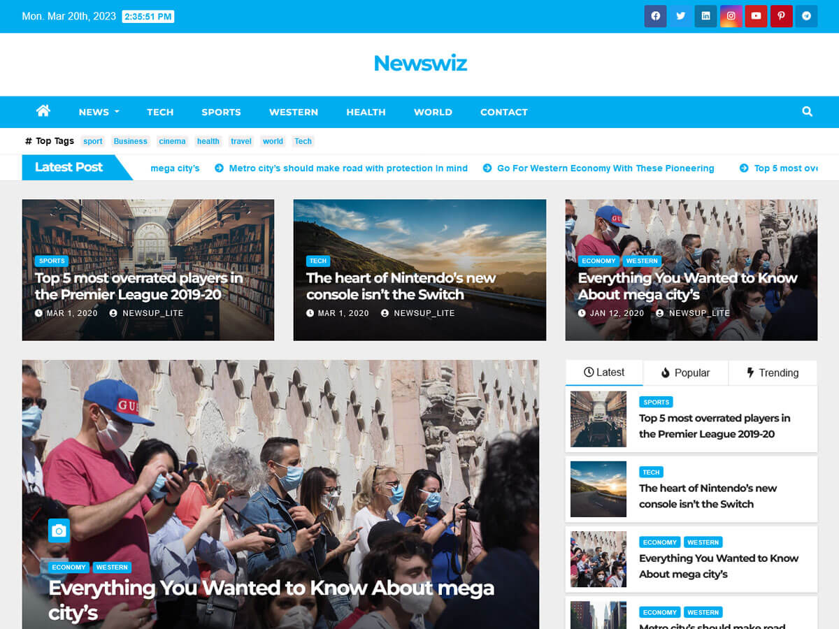 Newswiz Preview Wordpress Theme - Rating, Reviews, Preview, Demo & Download