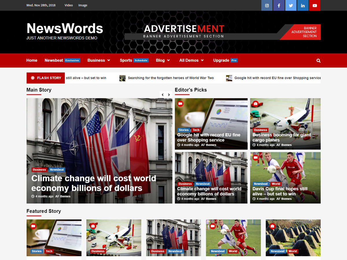 NewsWords Preview Wordpress Theme - Rating, Reviews, Preview, Demo & Download