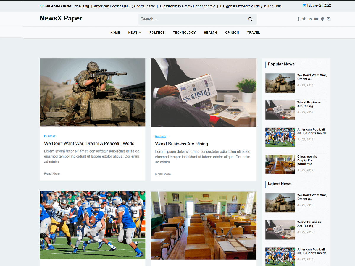 NewsX Paper Preview Wordpress Theme - Rating, Reviews, Preview, Demo & Download