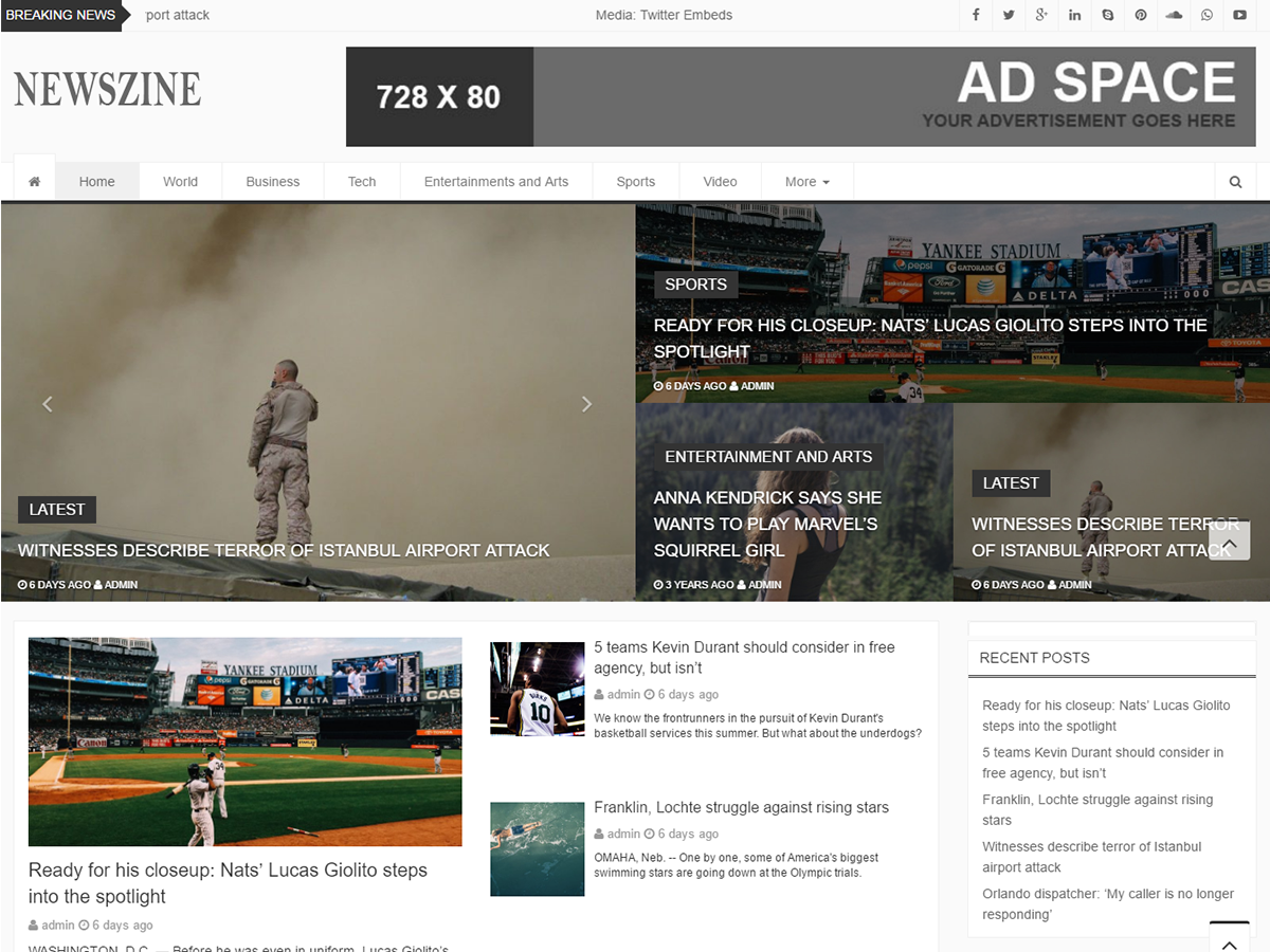 Newszine Preview Wordpress Theme - Rating, Reviews, Preview, Demo & Download