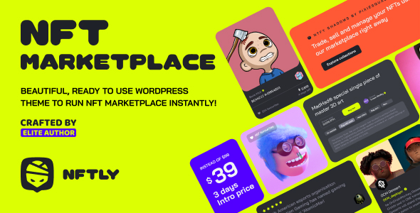 NFTLY Preview Wordpress Theme - Rating, Reviews, Preview, Demo & Download