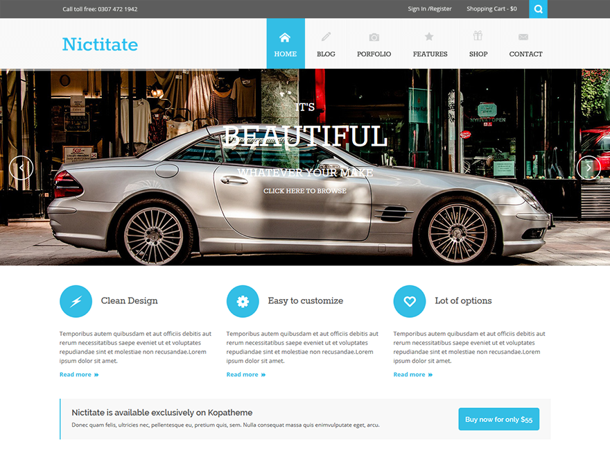 Nictitate Preview Wordpress Theme - Rating, Reviews, Preview, Demo & Download