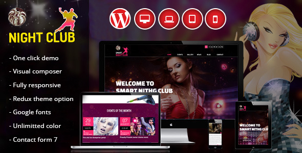 Night Club Preview Wordpress Theme - Rating, Reviews, Preview, Demo & Download