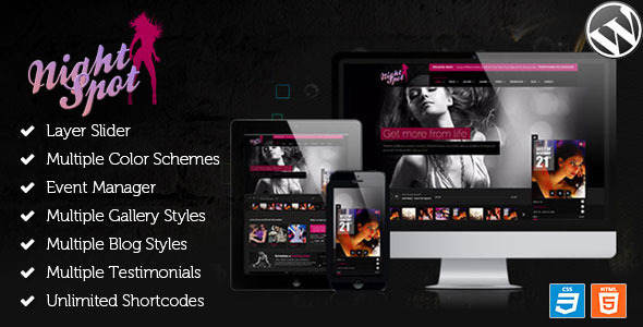 Night Spot Preview Wordpress Theme - Rating, Reviews, Preview, Demo & Download