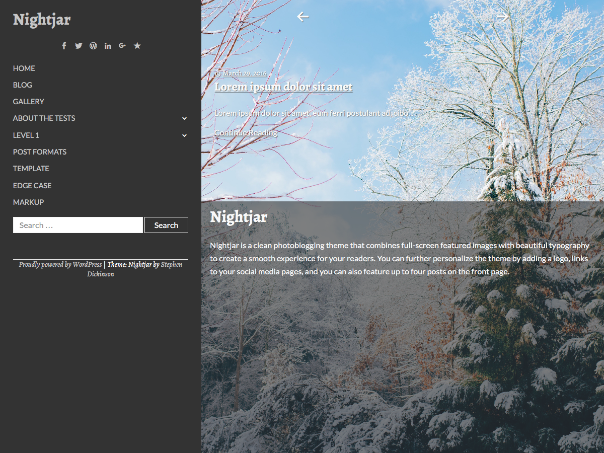 Nightjar Preview Wordpress Theme - Rating, Reviews, Preview, Demo & Download
