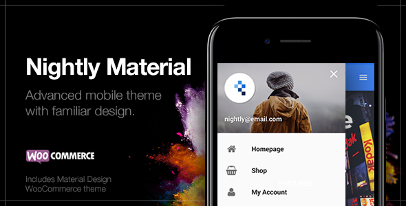 Nightly Material Preview Wordpress Theme - Rating, Reviews, Preview, Demo & Download
