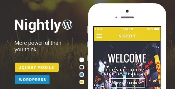 Nightly Mobile Preview Wordpress Theme - Rating, Reviews, Preview, Demo & Download