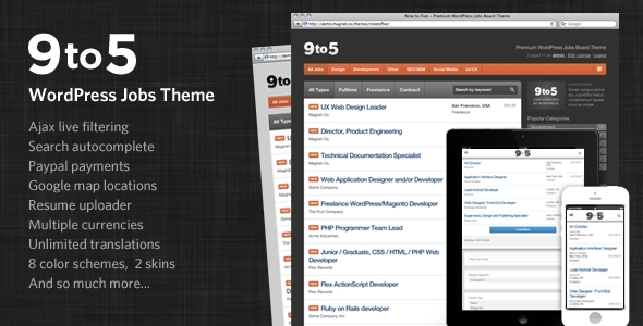 Nine To Preview Wordpress Theme - Rating, Reviews, Preview, Demo & Download