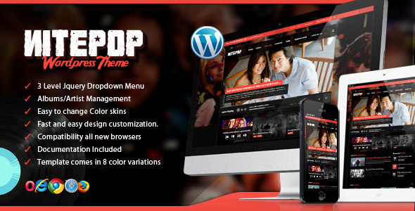 Nite Pop Preview Wordpress Theme - Rating, Reviews, Preview, Demo & Download
