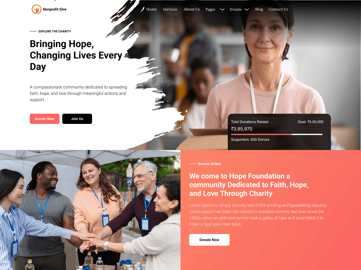 Nonprofit Give Preview Wordpress Theme - Rating, Reviews, Preview, Demo & Download