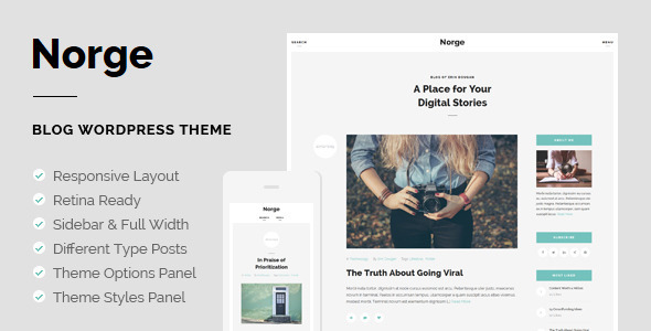 Norge Preview Wordpress Theme - Rating, Reviews, Preview, Demo & Download