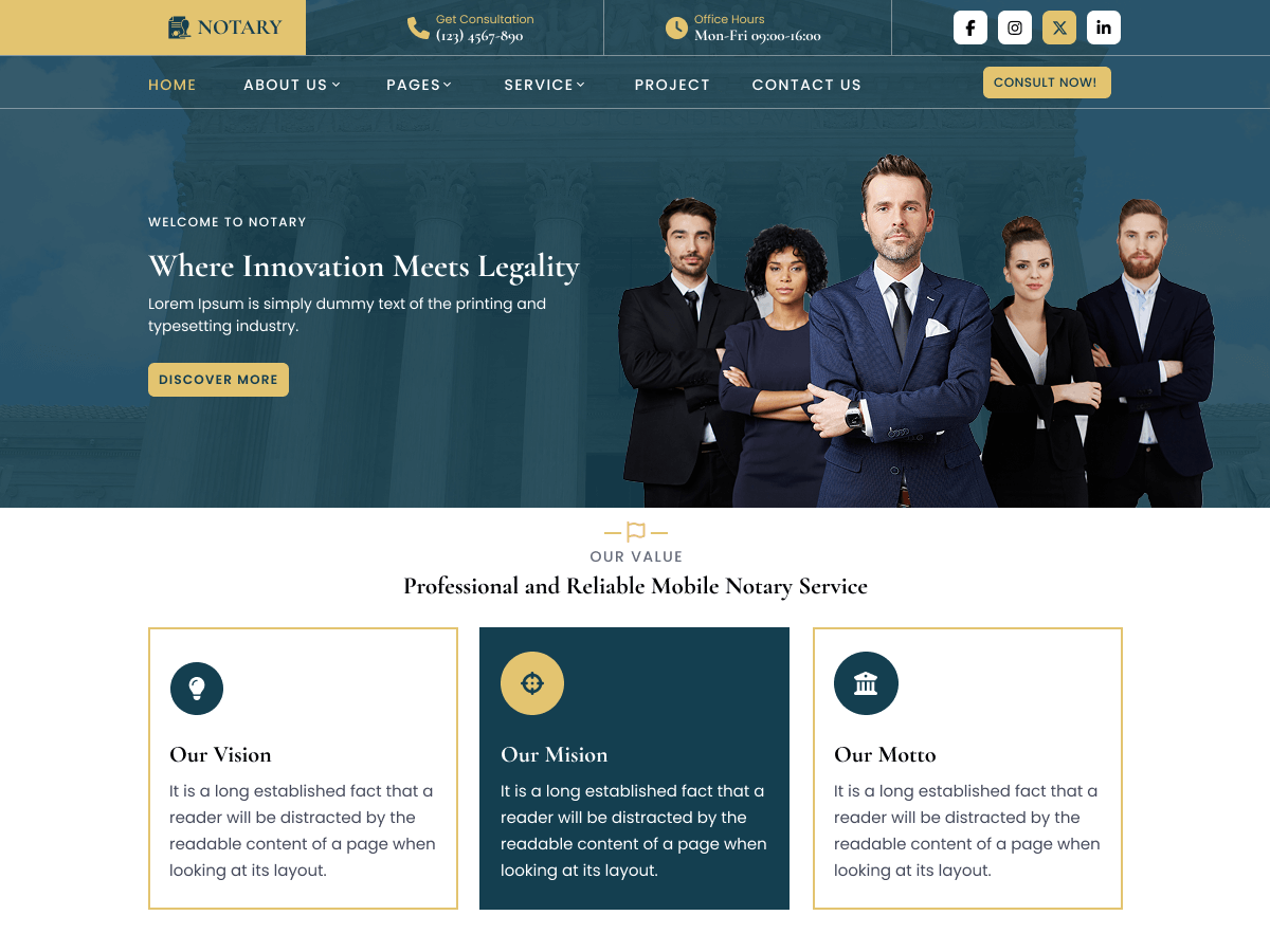 Notary Services Preview Wordpress Theme - Rating, Reviews, Preview, Demo & Download