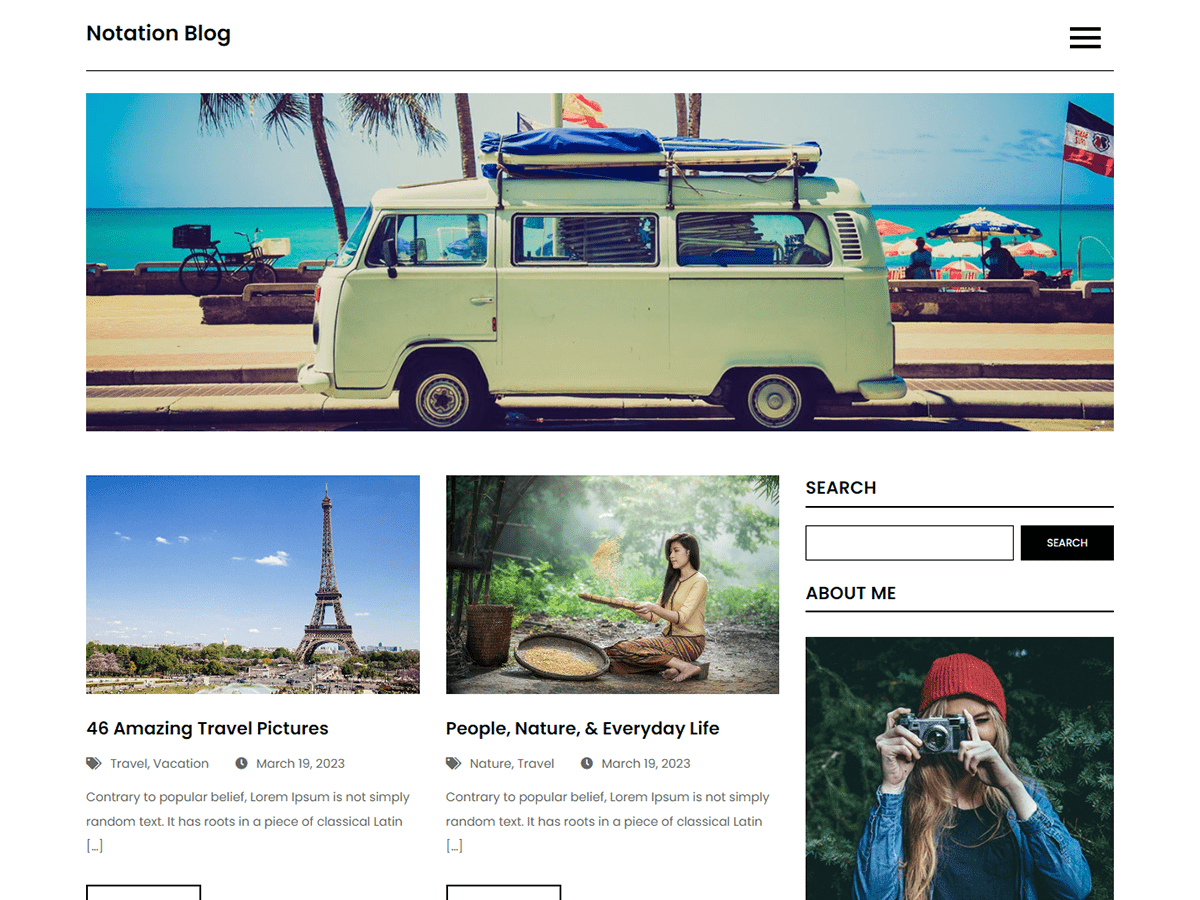 Notation Blog Preview Wordpress Theme - Rating, Reviews, Preview, Demo & Download