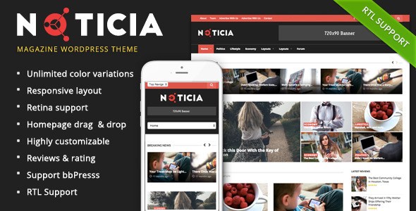 Noticia Preview Wordpress Theme - Rating, Reviews, Preview, Demo & Download