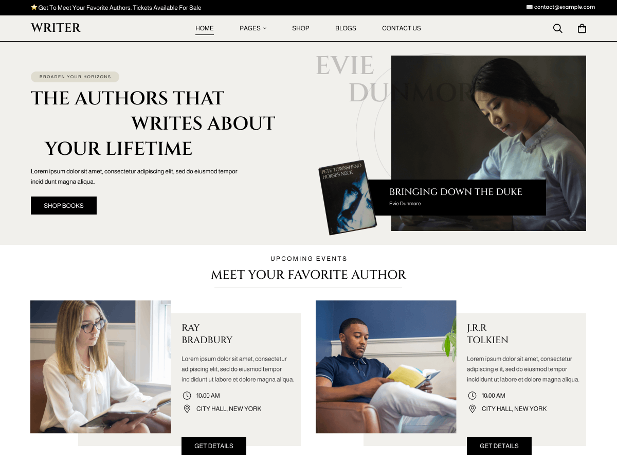 Novel Writer Preview Wordpress Theme - Rating, Reviews, Preview, Demo & Download