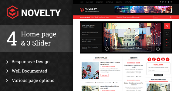 Novelty Magazine Preview Wordpress Theme - Rating, Reviews, Preview, Demo & Download