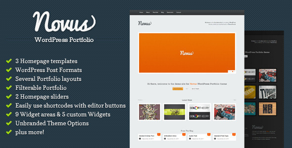 Novus Preview Wordpress Theme - Rating, Reviews, Preview, Demo & Download