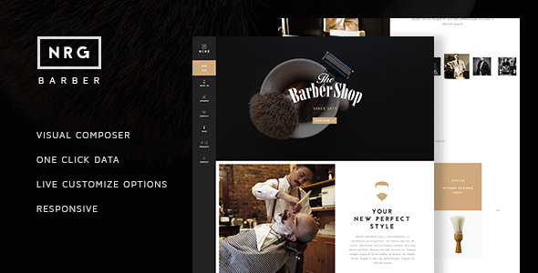 NRG Barber Preview Wordpress Theme - Rating, Reviews, Preview, Demo & Download